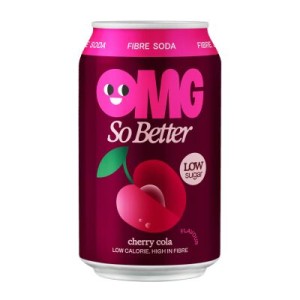 Carbonated soft drink OMG Cherry Cola, 330 ml